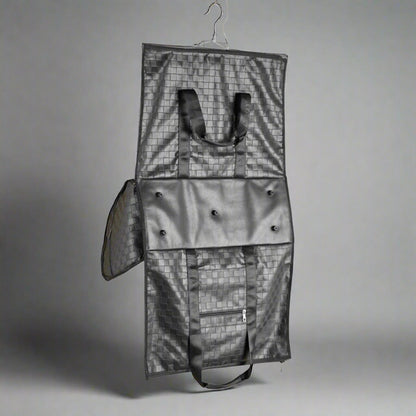 Textured Check Convertible Suit Bag